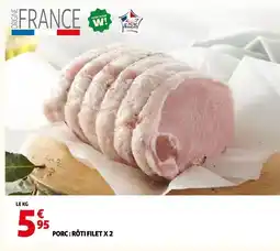 Auchan Porc : rôti filet x 2 offre
