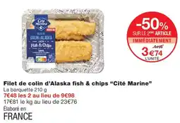 Monoprix Cité Marine Filet de colin d'Alaska offre