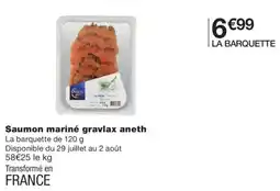 Monoprix Ocean Vital Saumon mariné gravlax aneth offre