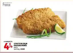 Auchan 4 filets de colin d'alaska panés offre