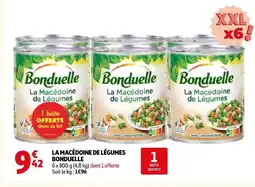 Auchan Bonduelle la macédoine de légumes offre