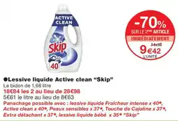 Monoprix Skip Lessive liquide Active clean offre