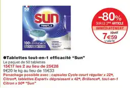 Monoprix Sun Tablettes tout-en-1 offre