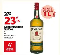 Auchan Jameson whiskey irlandais offre