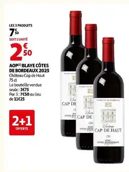Auchan Aop blaye côtes de bordeaux 2025 offre