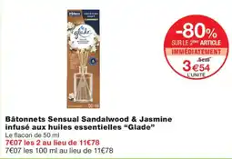 Monoprix Glade Bâtonnets Sensual Sandalwood & Jasmine offre