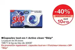 Monoprix Skip Capsules tout-en-1 Active clean offre
