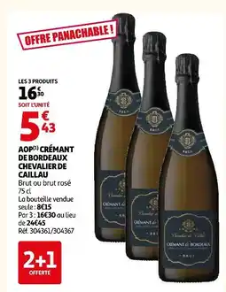 Auchan Aop crémant de bordeaux chevalier de caillau offre