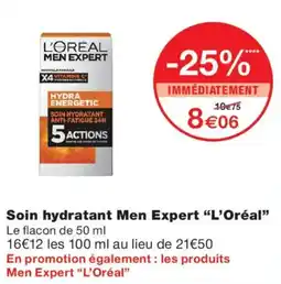 Monoprix L'Oréal Soin hydratant Men Expert offre