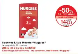 Monoprix Huggies Couches Little Movers offre