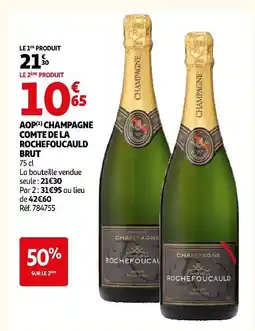 Auchan Comte de la rochefoucauld aop champagne brut offre