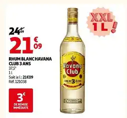 Auchan Havana club rhum blanc 3 ans offre