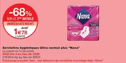 Monoprix Nana Serviettes hygiéniques Ultra normal offre