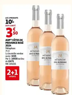 Auchan Métaphare aop côtes de provence rosé 2024 offre