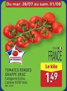ALDI Tomates rondes grappe vrac offre