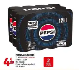 Auchan Pepsi sans sucres offre
