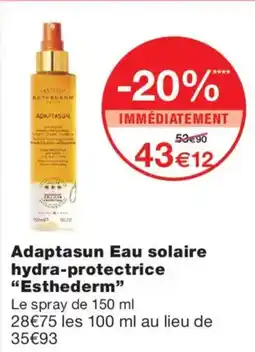 Monoprix Esthederm Adaptasun Eau solaire hydra-protectrice offre