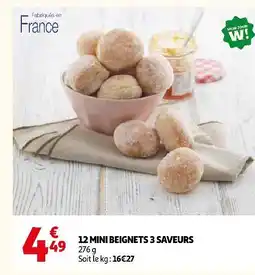Auchan 12 mini beignets 3 saveurs offre