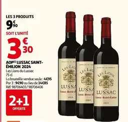 Auchan Aop lussac saint-émilion 2024 offre