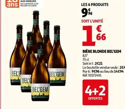 Auchan Bel’gem bière blonde offre