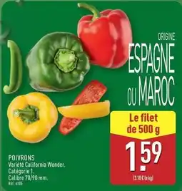ALDI Variété california wonder. categorie 1 calibre 70/90 mm offre