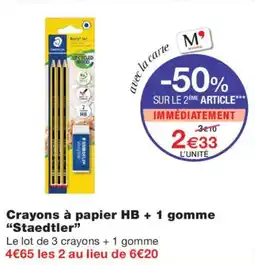Monoprix Staedtler Crayons à papier HB offre