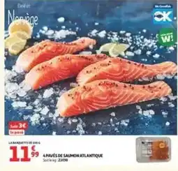 Auchan Supermarché 4 pavés de saumon atlantique offre