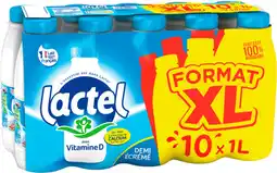 Auchan Lactel lait demi-écrémé avec vitamine d lactel offre