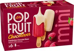 Auchan Pop fruit bâtonnets glacés framboise chocolat blanc pop fruit offre