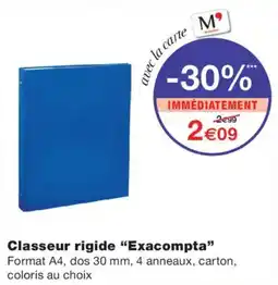 Monoprix Exacompta Classeur rigide offre