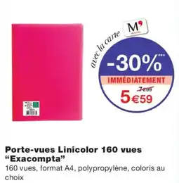 Monoprix Linicolor Porte-vues Exacompta offre