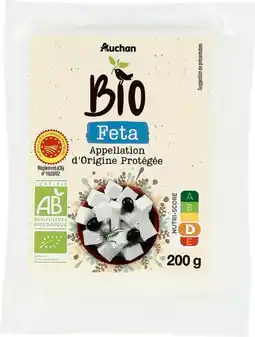 Auchan Auchan bio feta grecque aop auchan bio offre