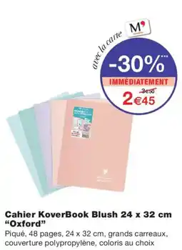 Monoprix KoverBook Cahier Blush offre