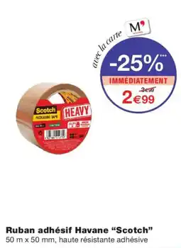 Monoprix Scotch Ruban adhésif Havane offre
