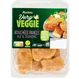 Auchan Supermarché Auchan very veggie bouchées panées blé & oignons auchan very veggie offre