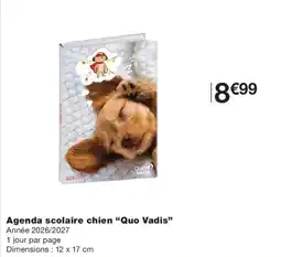Monoprix Quo Vadis Agenda scolaire chien offre