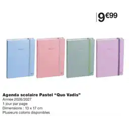 Monoprix Quo Vadis Agenda scolaire Pastel offre