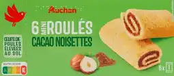 Auchan Auchan mini roulés au cacao noisettes auchan offre