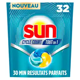 Auchan Supermarché Sun capsules lave vaisselle cycle court sun offre