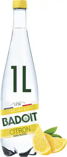 Auchan Supermarché Tropicana eau gazéifié aromatisé citron badoit offre