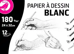 Auchan Supermarché Auchan pochette papier 12 feuilles dessin blanc auchan offre