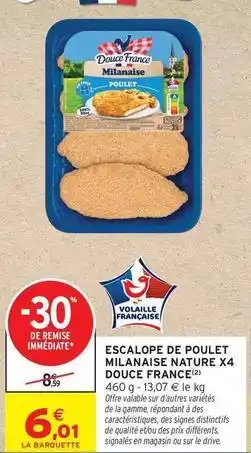 Intermarché Signal - escalope de poulet milanaise nature x4 offre
