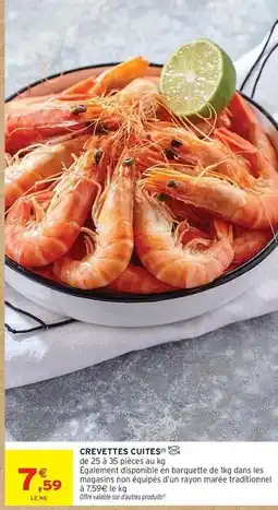 Intermarché Crevettes cuites offre