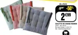La Foir'Fouille Manon - galette de chaise offre