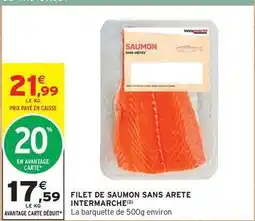 Intermarché Filet de saumon sans arete intermarche offre