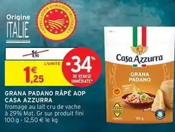 Intermarché Casa azzurra - grana padano râpé aop offre