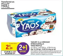 Intermarché Nestlé - yaourt à la grecque stracciatella yaos offre