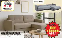 Maxi Bazar Canapé d'angle Kair offre