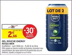 Intermarché Nivea - gel douche energy offre