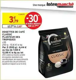 Intermarché Planteur des tropique - dosettes de café classic offre